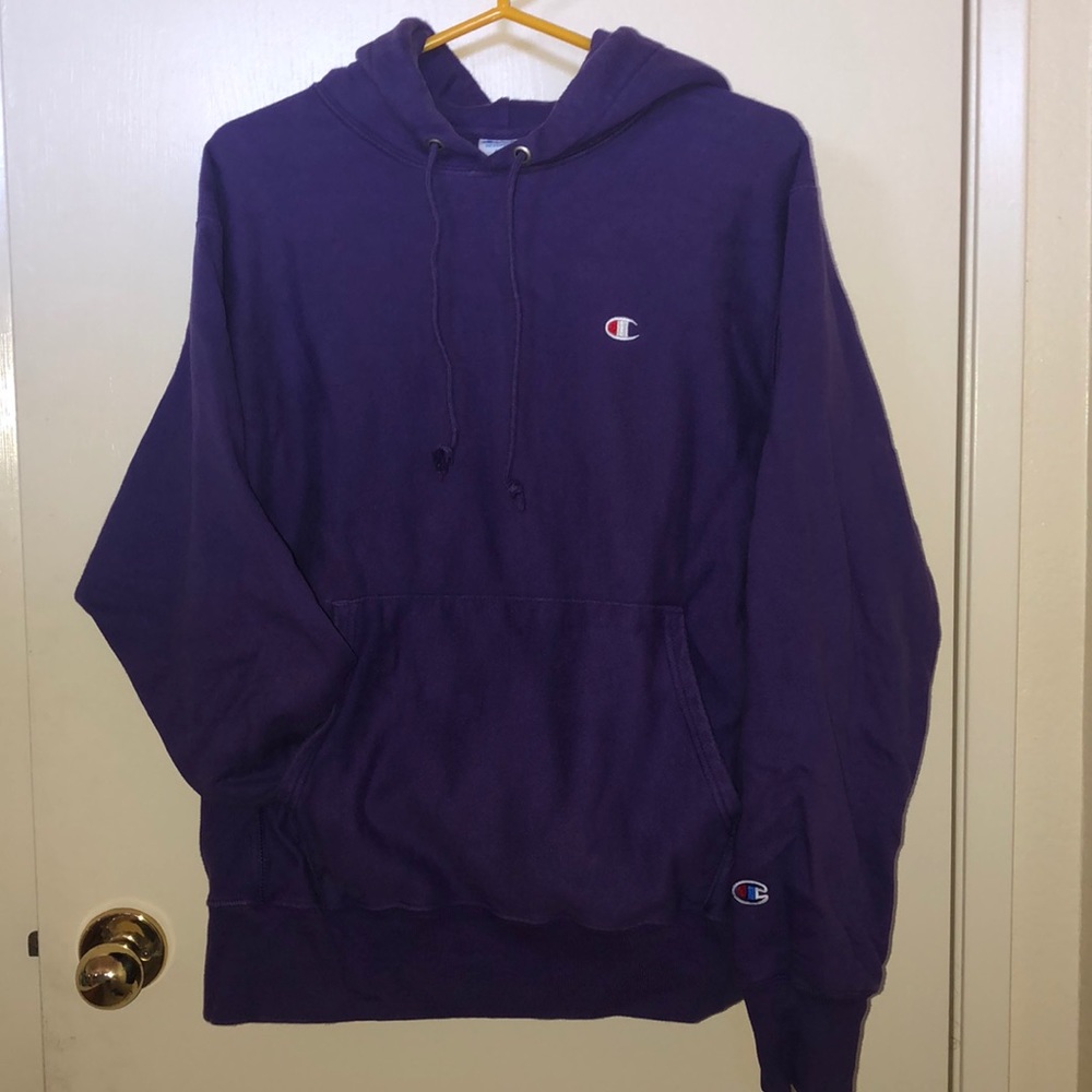 Champion Reverse Weave Purple Hoodie size M